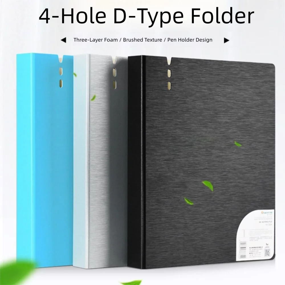 New PP A4 File Folders Waterproof D-Shaped Binder Display Book 4 Hole Document Display Book Binder Folders School Supplies